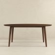 Ada Mid Century Modern Style Solid Wood Walnut Oval Dining Table Cheap