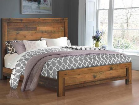 Sidney Panel Bed Rustic Pine Online now