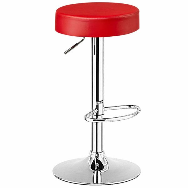 1 Piece Round Bar Stool Adjustable Swivel Pub Chair Hot on Sale