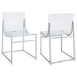 Adino Acrylic Dining Side Chair Clear and Chrome (Set of 2) Hot on Sale