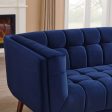 Addison Large Navy-Blue Velvet Sofa For Sale