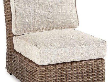 Beachcroft Outdoor Armless Chair with Cushion For Discount