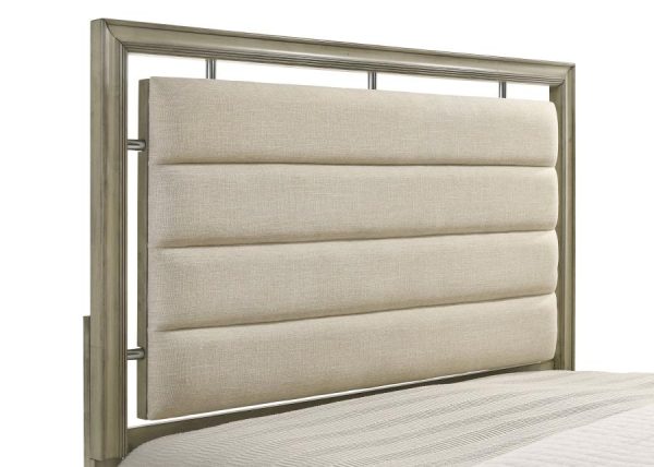 Giselle Wood Queen Panel Bed Rustic Beige Online Sale