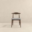 Damian Mid-Century Solid Wood Grey Dining Chair Supply