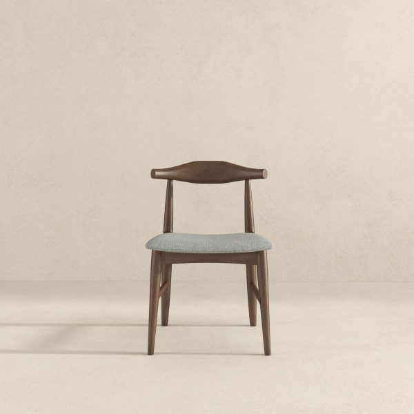 Damian Mid-Century Solid Wood Grey Dining Chair Supply