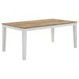 Hollis Rectangular Solid Wood Dining Table Brown and White Hot on Sale