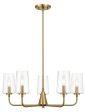 Dazzle Five Lights Chandelier With Clear Seeded Glass -Satin Brass Fashion