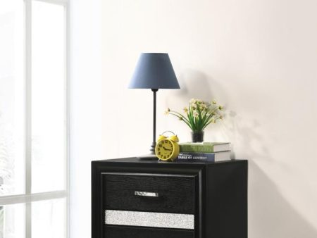 Miranda 2-drawer Nightstand Tray Black Hot on Sale