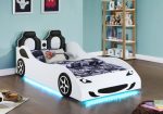 Cruiser Car Themed Twin Bed With Underglow Lights White Online Hot Sale