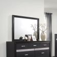 Miranda Rectangular Dresser Mirror Black Hot on Sale