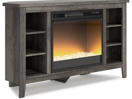 Arlenbry Corner TV Stand with Electric Fireplace Online Sale