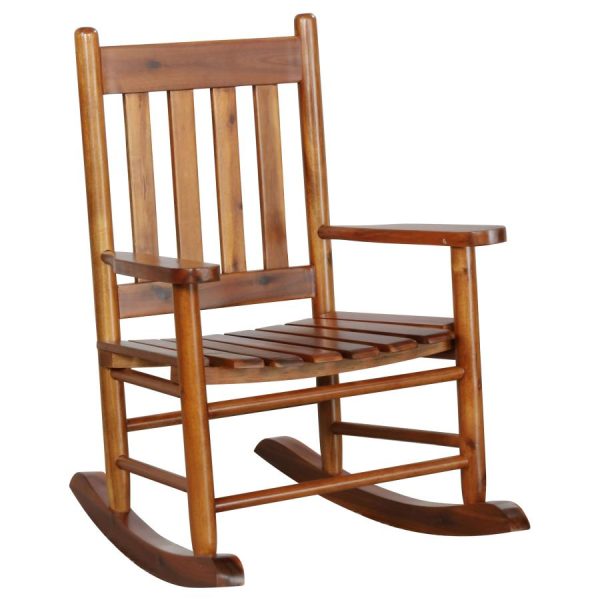 Annie Slat Back Youth Rocking Chair Golden Brown Online Hot Sale