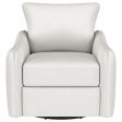 Madia Upholstered Slope Arm Swivel Club Chair Vanilla Supply