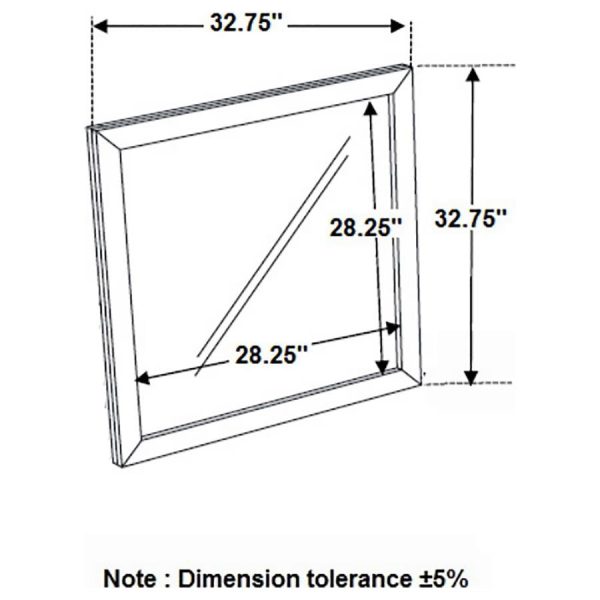 Mays Rectangular Dresser Mirror Walnut Brown Sale