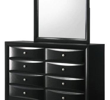 Fallon Black Bedroom Dresser Mirror Cheap