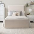 Anastasia Boucle Upholstered Panel Bed Pearl White and Beige Cheap