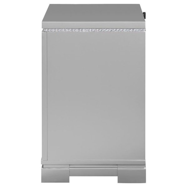 Eleanor Rectangular 2-drawer Nightstand Metallic Hot on Sale