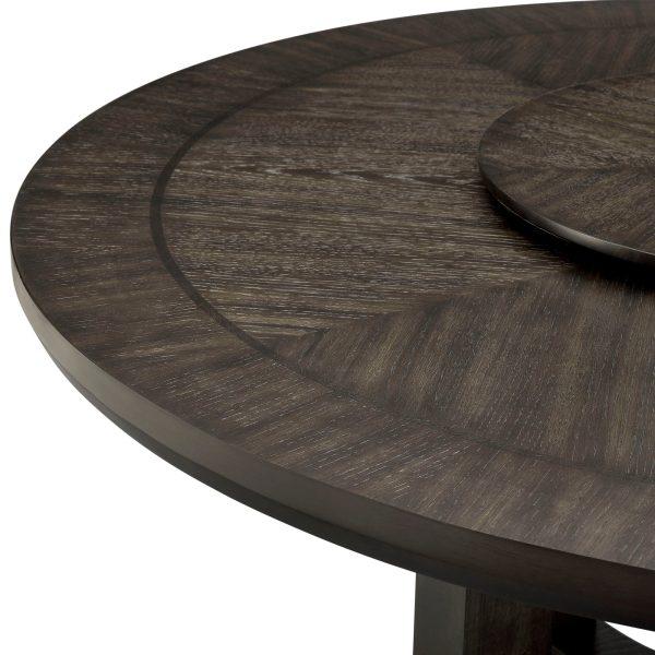 JEFFRIES ROUND TABLE W LAZY SUSAN For Discount