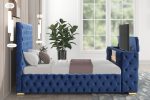 Future Blue Platform Bed - Queen, King For Discount