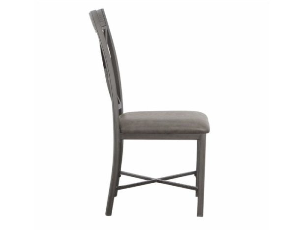 Alamo Gray PU Side Chair Discount