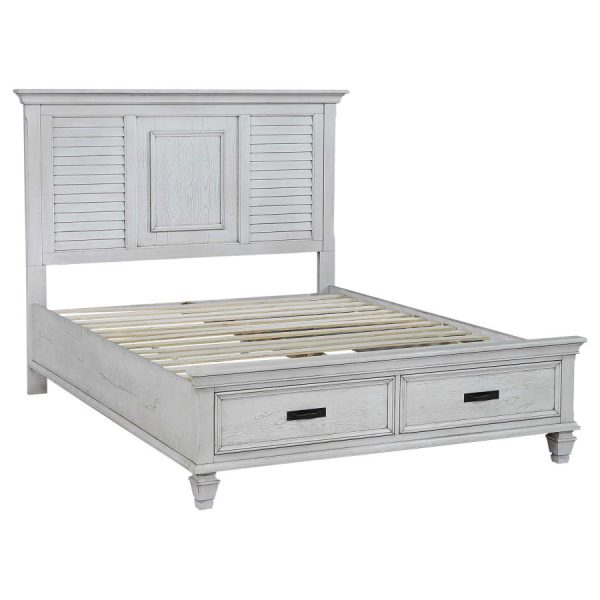 Franco Storage Bed Antique White For Sale