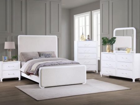 Anastasia 5-piece Eastern King Bedroom Set Pearl White For Sale