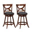 Swivel Bar Stools Set of 2 with Soft Cushion and Elegant Hollow Backrest Hot on Sale