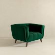 Addison Lounge Chair (Dark Green Velvet) Cheap