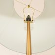 Celestial Modern Floor Lamp with Brass Accent Table with Large White Shade Hot on Sale