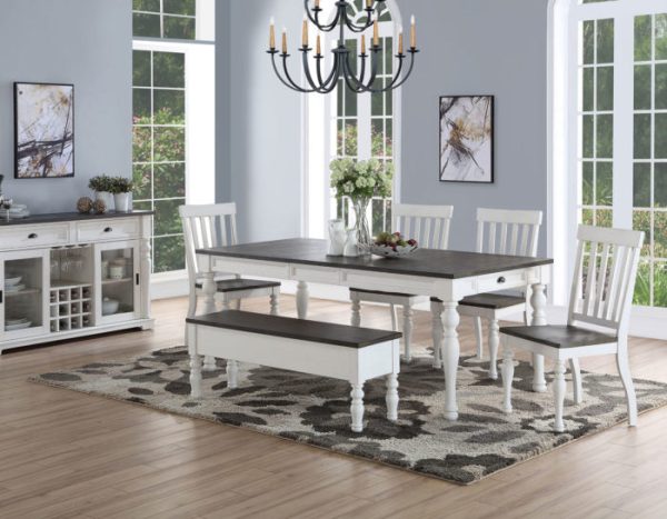 Joanna 64-80 inch Dining Table w  16″Leaf on Sale