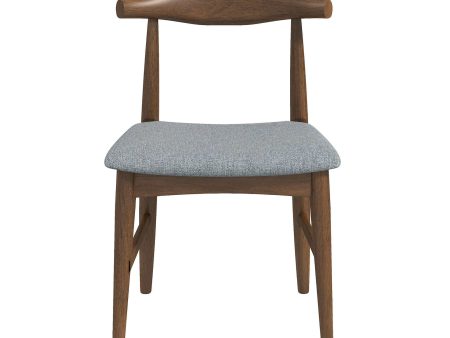 Damian Mid-Century Solid Wood Grey Dining Chair Supply