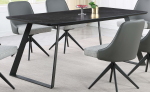 Smith Rectangle Ceramic Top Dining Table Black And Gunmetal Online Hot Sale