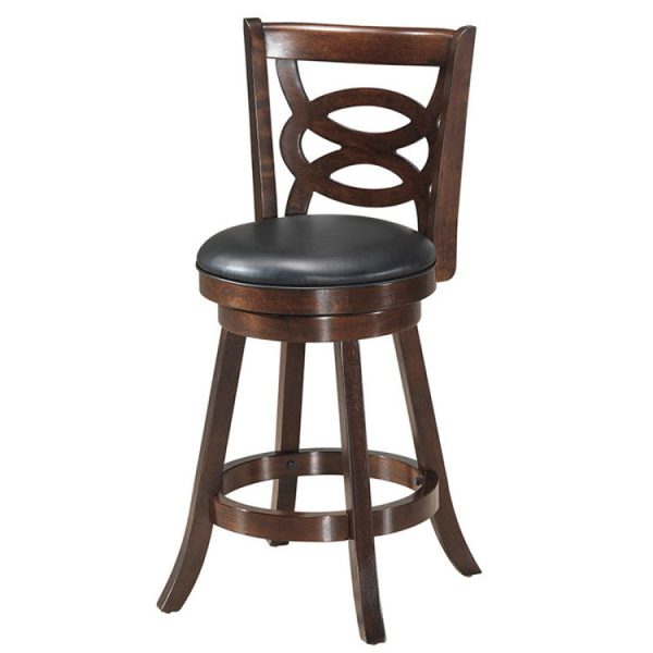 24 29 Inch Counter Height Upholstered Swivel Bar Stool with Cushion Seat Hot on Sale