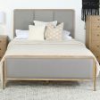 Arini Upholstered Panel Bed Sand Wash and Grey Online Hot Sale