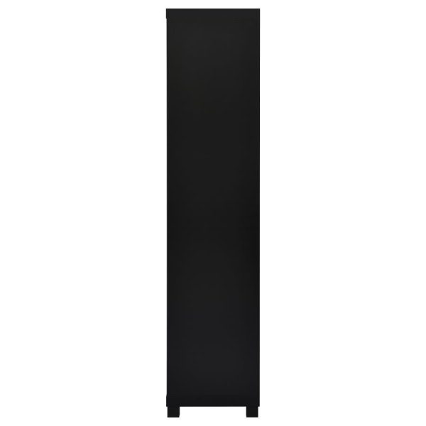 Jupiter 3-shelf Media Tower Bookcase with Storage Cabinet Black For Discount