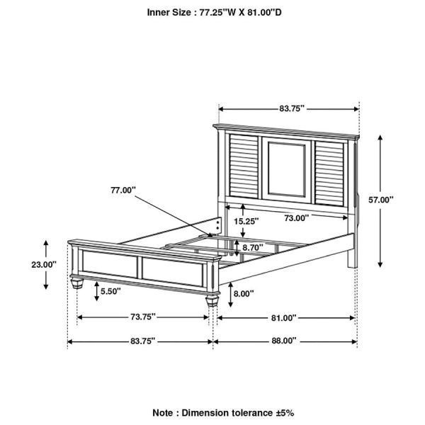 Franco Panel Bed Antique White Online Hot Sale