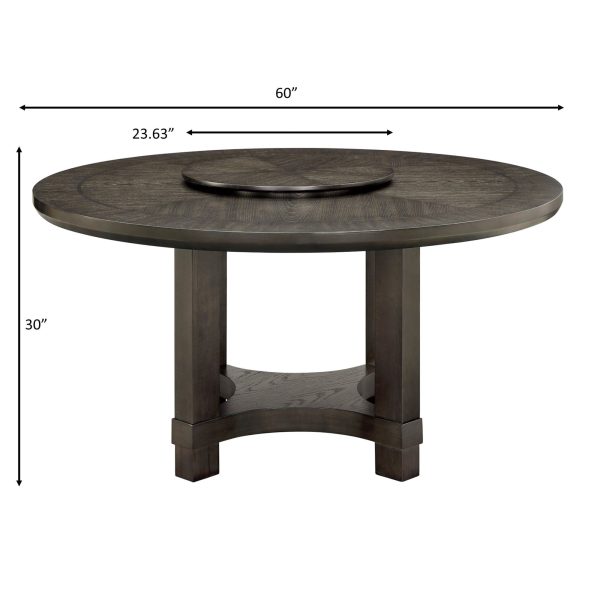 JEFFRIES ROUND TABLE W LAZY SUSAN For Discount