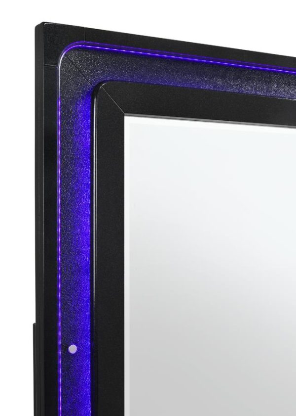 Penelope Rectangular Dresser Mirror Black Online Hot Sale