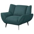 Acton Upholstered Flared Arm Chair Teal Blue Online