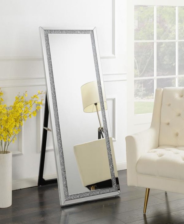 Seraphina 24 x 64 Inch Acrylic Framed Standing Mirror Silver Online