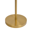 Brilliance Modern Gold Brush Floor Lamp, Opal Glass Shades and Round Metal Base Online Sale