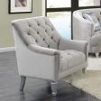 Avonlea Sloped Arm Tufted Chair Grey For Sale