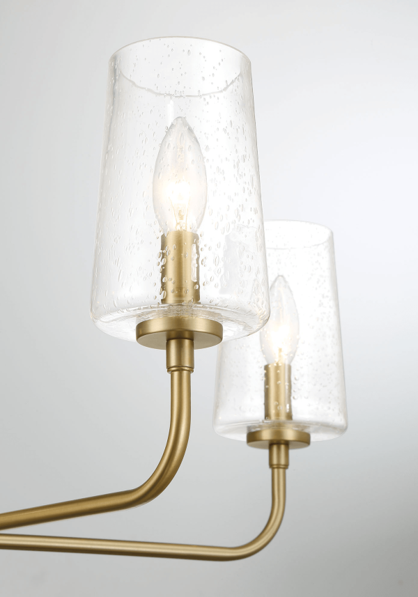 Dazzle Five Lights Chandelier With Clear Seeded Glass -Satin Brass Fashion