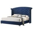 Melody Wingback Upholstered Bed Pacific Blue For Cheap