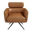 Camila  Tan Leather Lounge Chair For Cheap