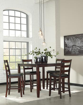 Coviar Counter Height Dining Table and Bar Stools (Set of 5) For Discount