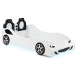 Cruiser Car Themed Twin Bed With Underglow Lights White Online Hot Sale