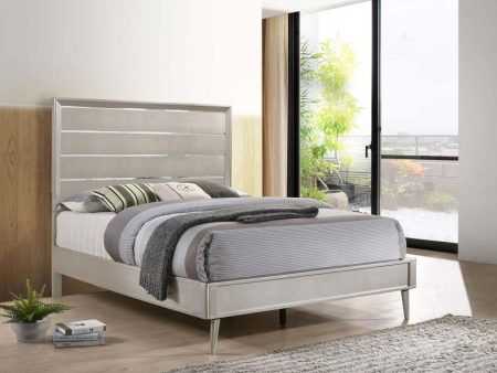 Ramon Panel Bed Metallic Sterling For Discount