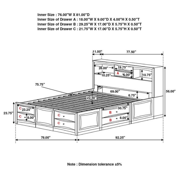 Phoenix 10-drawer Bed Deep Cappuccino Fashion