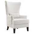 Pippin Upholstered Wingback Accent Chair Latte Hot on Sale